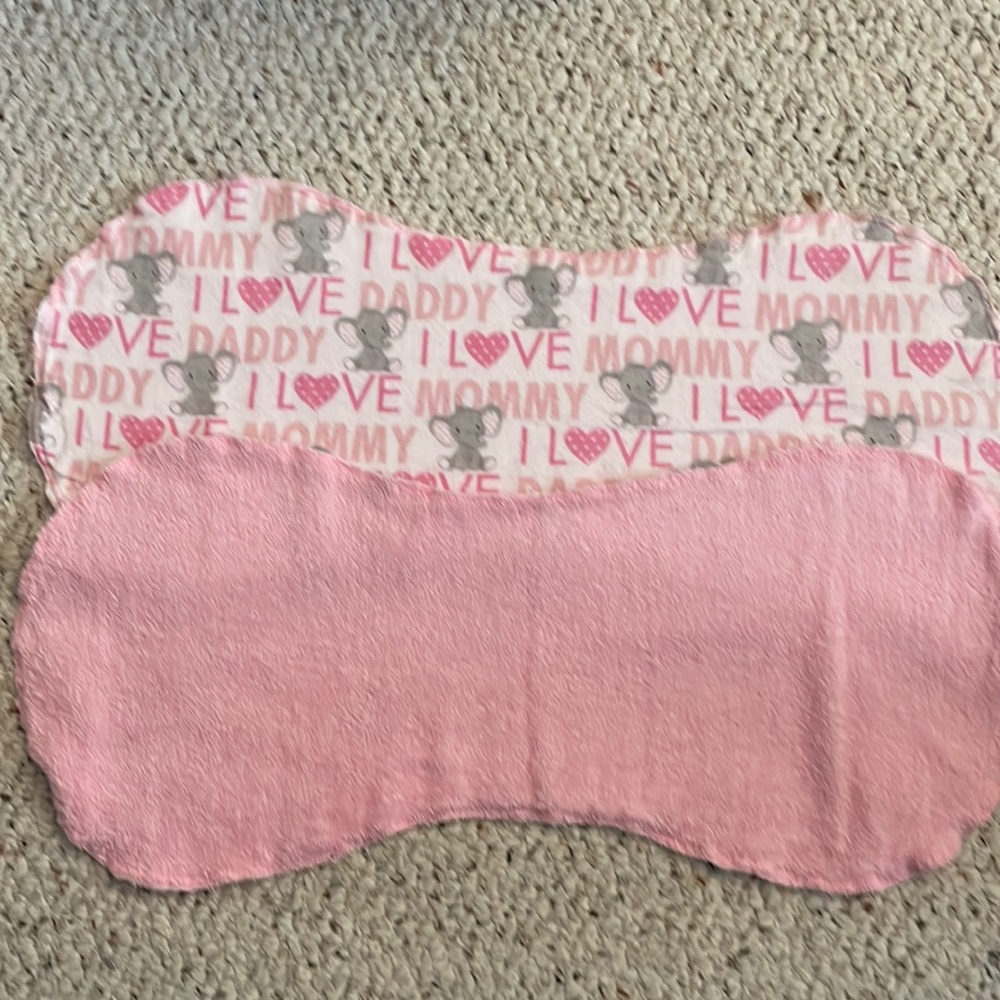 Hand made burp cloths